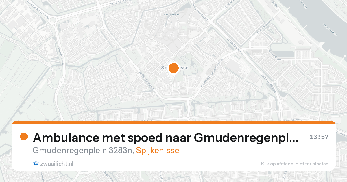 Ambulance met spoed naar Gmudenregenplein in Spijkenisse — 3 jul 2026