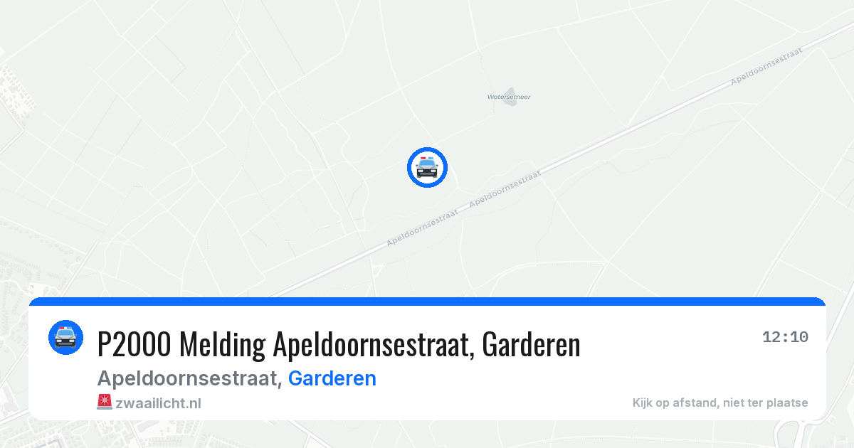 P2000 Melding Apeldoornsestraat, Garderen — 3 aug 2026