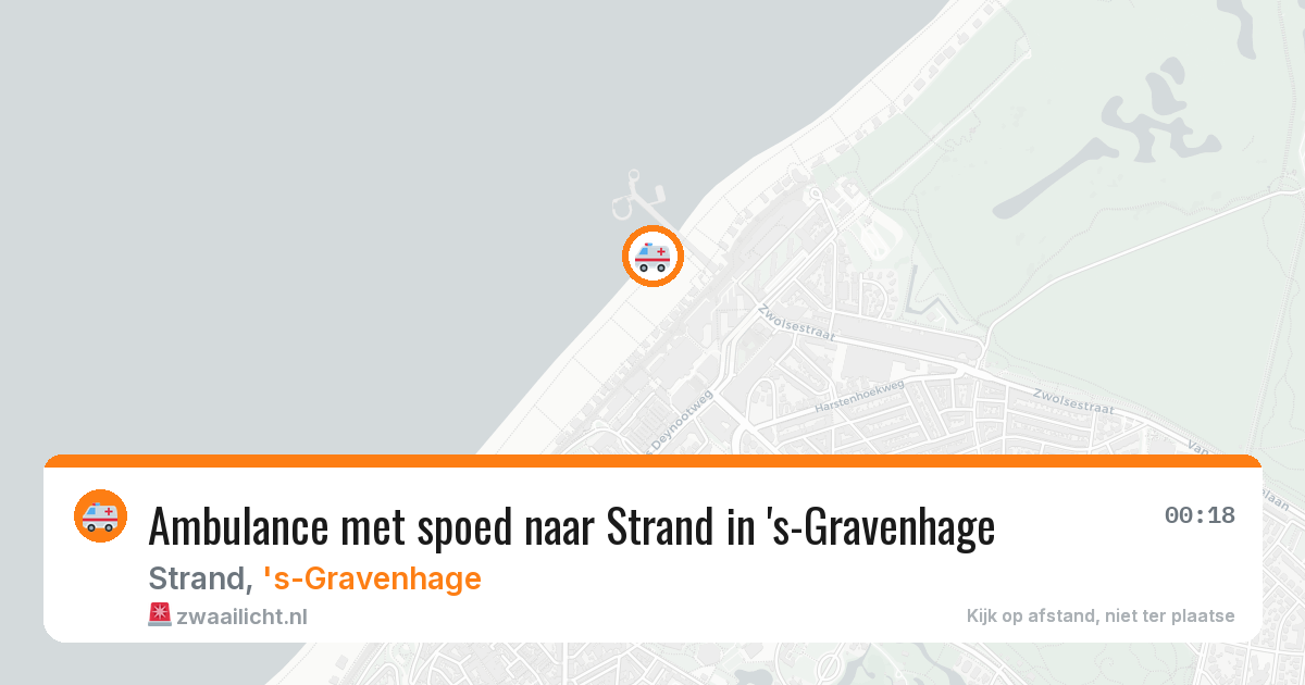 Ambulance met spoed naar Strand in 's-Gravenhage — 10 aug 2026