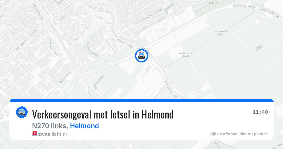 Verkeersongeval met letsel in Helmond — 11 apr 2026