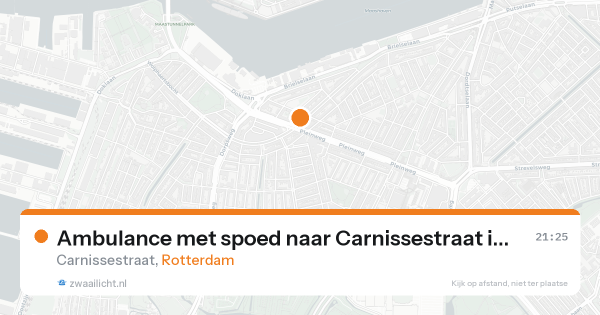 Ambulance met spoed naar Carnissestraat in Rotterdam — 22 aug 2026