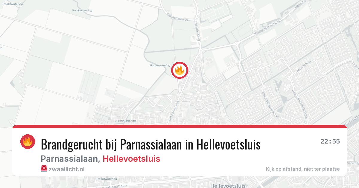 Brandgerucht bij Parnassialaan in Hellevoetsluis — 1 jul 2026