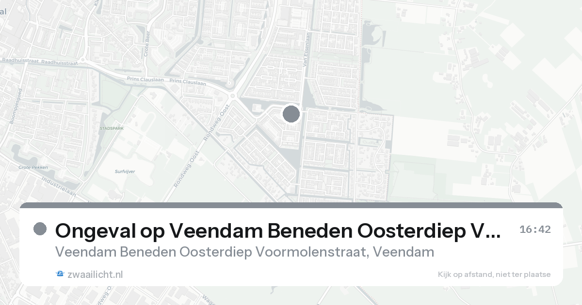 Ongeval op Veendam Beneden Oosterdiep Voormolenstraat in Veendam — 31 jan 2026