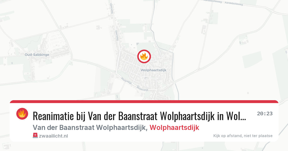 Reanimatie bij Van der Baanstraat Wolphaartsdijk in Wolphaartsdijk — 6 mei 2026
