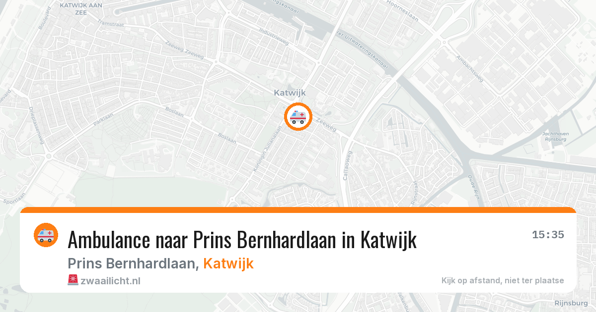 Ambulance naar Prins Bernhardlaan in Katwijk — 5 aug 2026
