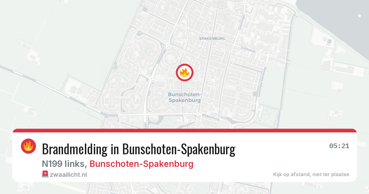 Brandmelding in Bunschoten-Spakenburg — 18 mei 2026