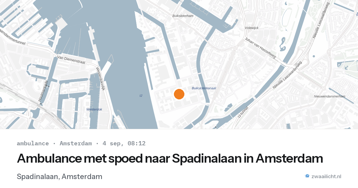 Ambulance met spoed naar Spadinalaan in Amsterdam — 4 sep 2026