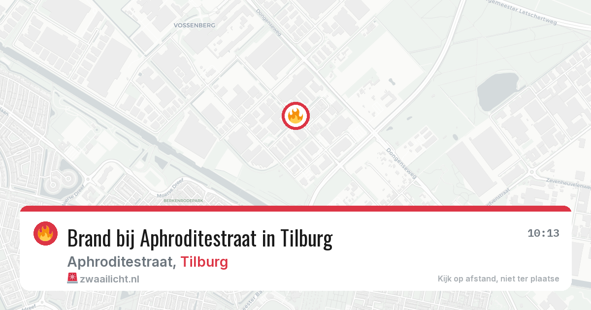 Brand bij Aphroditestraat in Tilburg — 28 jun 2026