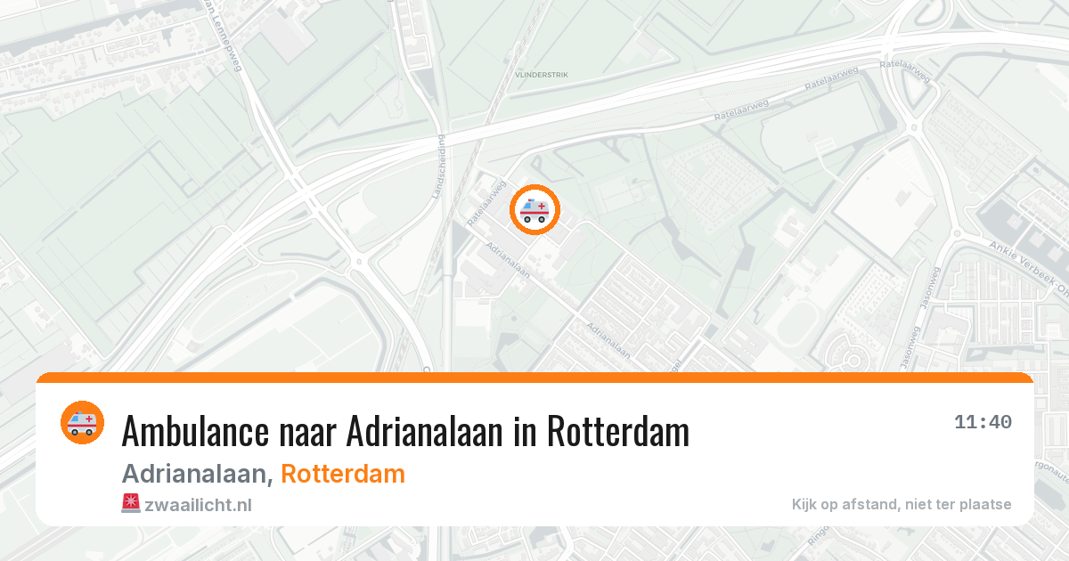 Ambulance naar Adrianalaan in Rotterdam — 19 mei 2026
