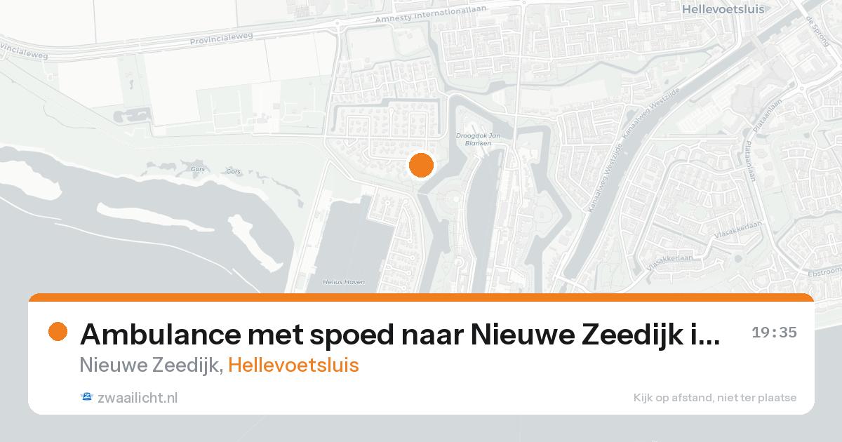 Ambulance met spoed naar Nieuwe Zeedijk in Hellevoetsluis — 21 aug 2026