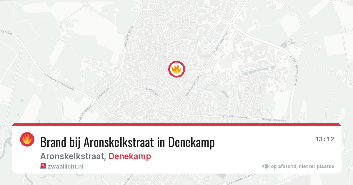 Brand bij Aronskelkstraat in Denekamp — 8 apr 2026