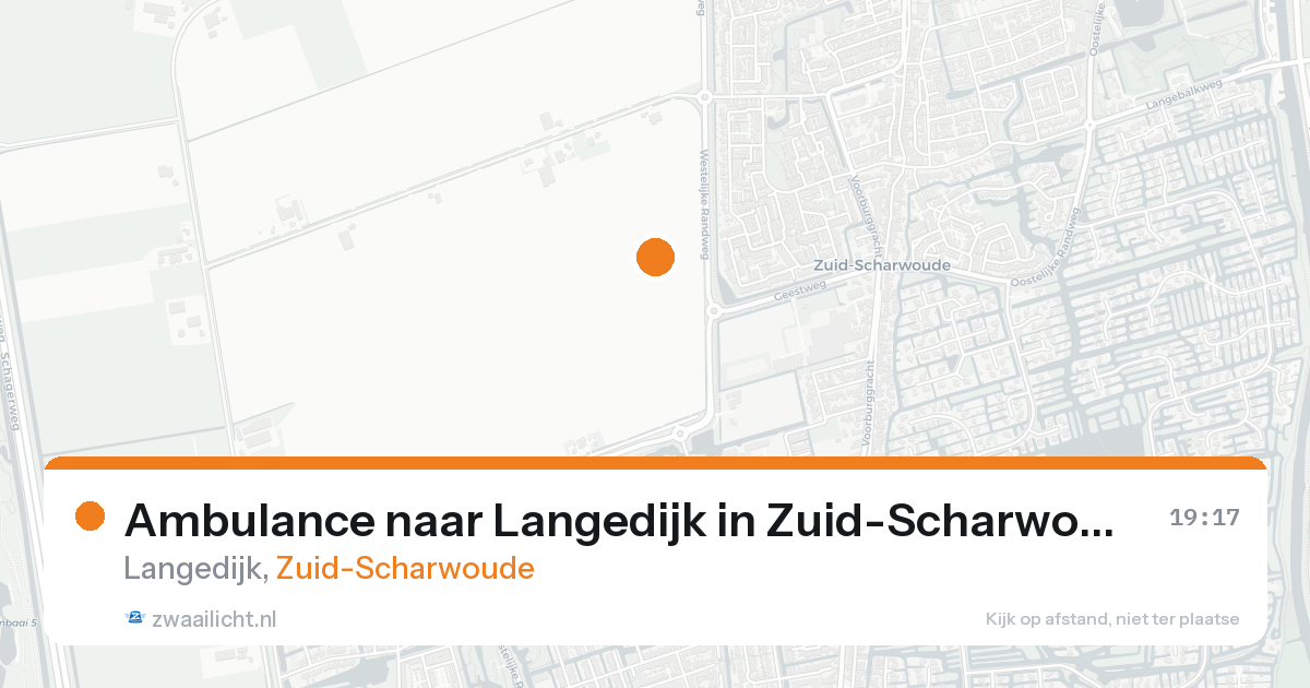 Ambulance naar Langedijk in Zuid-Scharwoude — 15 aug 2026