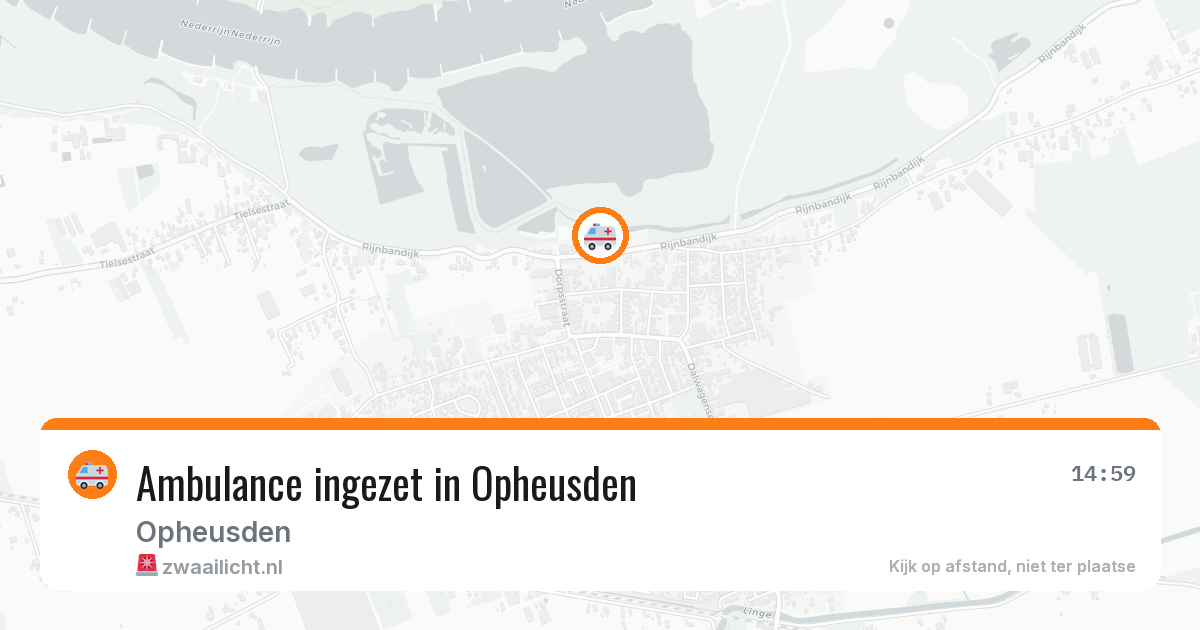 Ambulance ingezet in Opheusden — 12 aug 2026