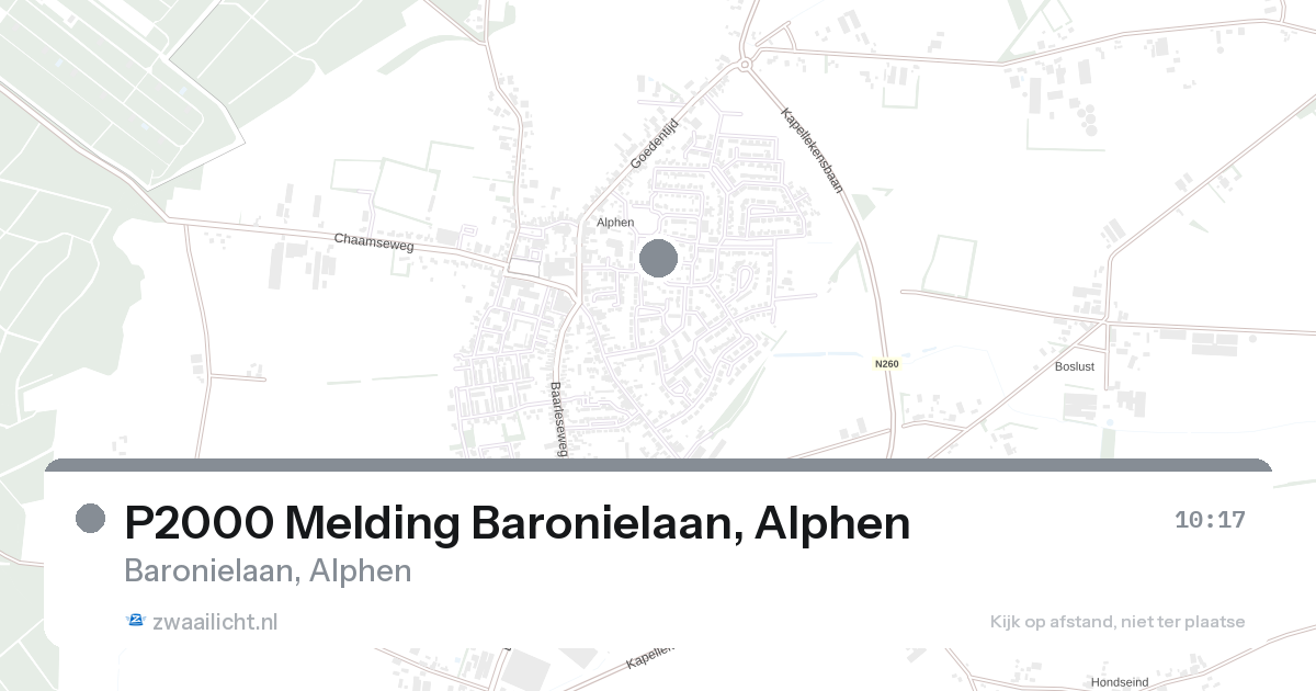 P2000 Melding Baronielaan, Alphen — 13 jun 2026