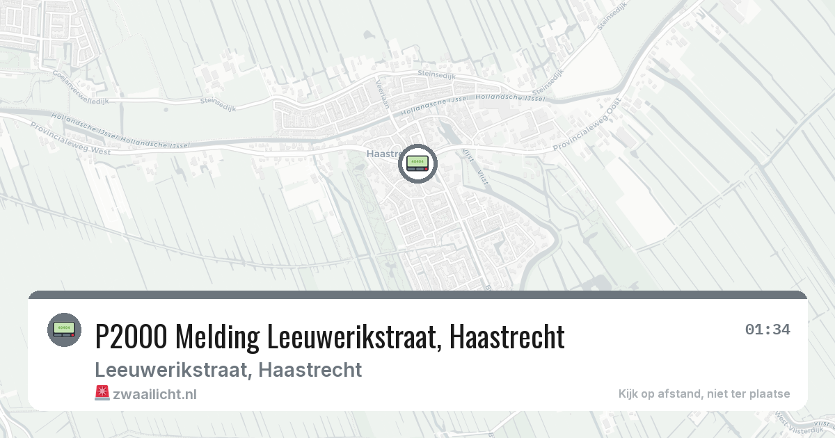 P2000 Melding Leeuwerikstraat, Haastrecht — 4 feb 2026