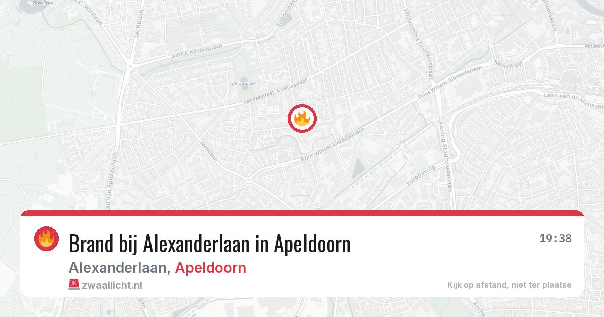 Brand bij Alexanderlaan in Apeldoorn — 28 jul 2026