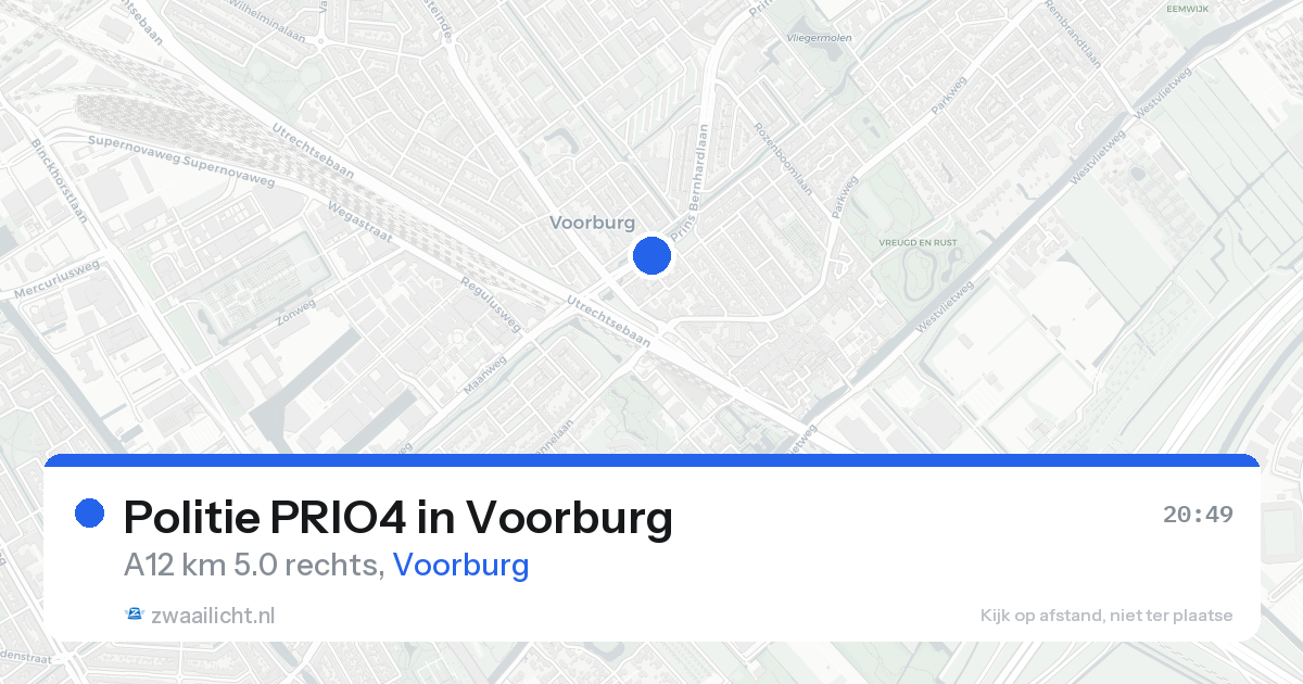 Politie PRIO4 in Voorburg — 15 aug 2026 | 🚨 Zwaailicht.nl