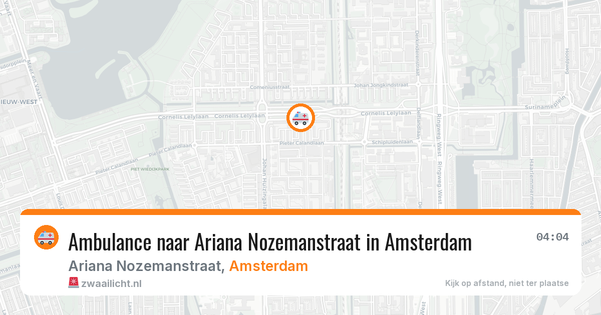 Ambulance naar Ariana Nozemanstraat in Amsterdam — 25 mei 2026
