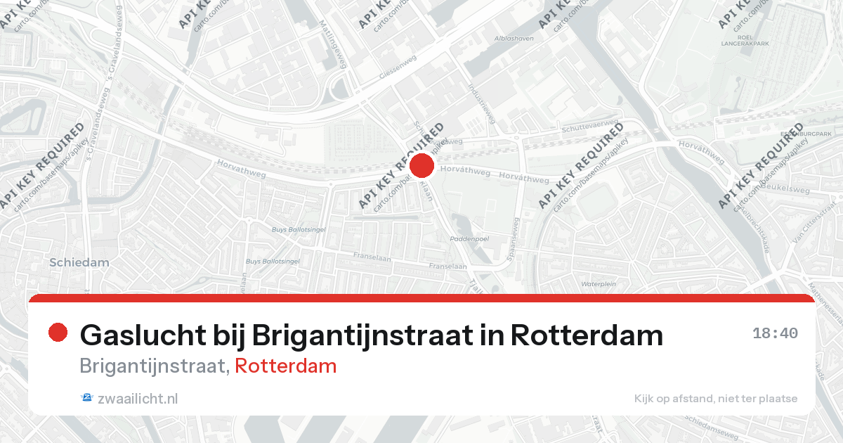 Gaslucht bij Brigantijnstraat in Rotterdam — 26 aug 2026