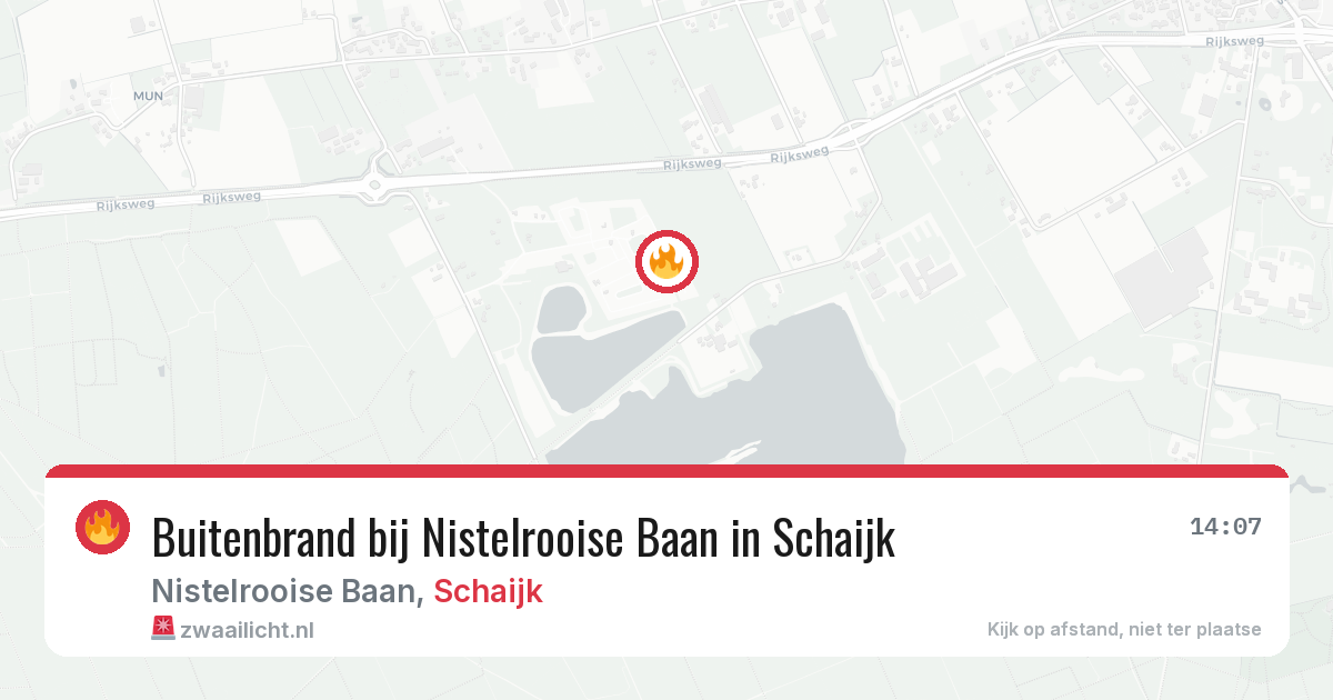Buitenbrand bij Nistelrooise Baan in Schaijk — 9 aug 2026