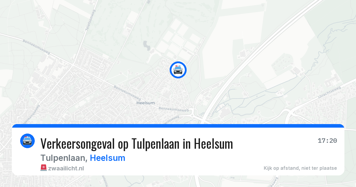 Verkeersongeval op Tulpenlaan in Heelsum — 10 jun 2026