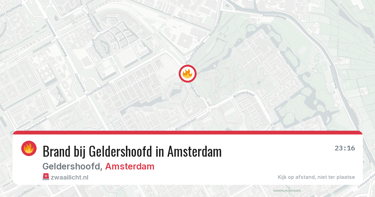 Brand bij Geldershoofd in Amsterdam — 21 jun 2026
