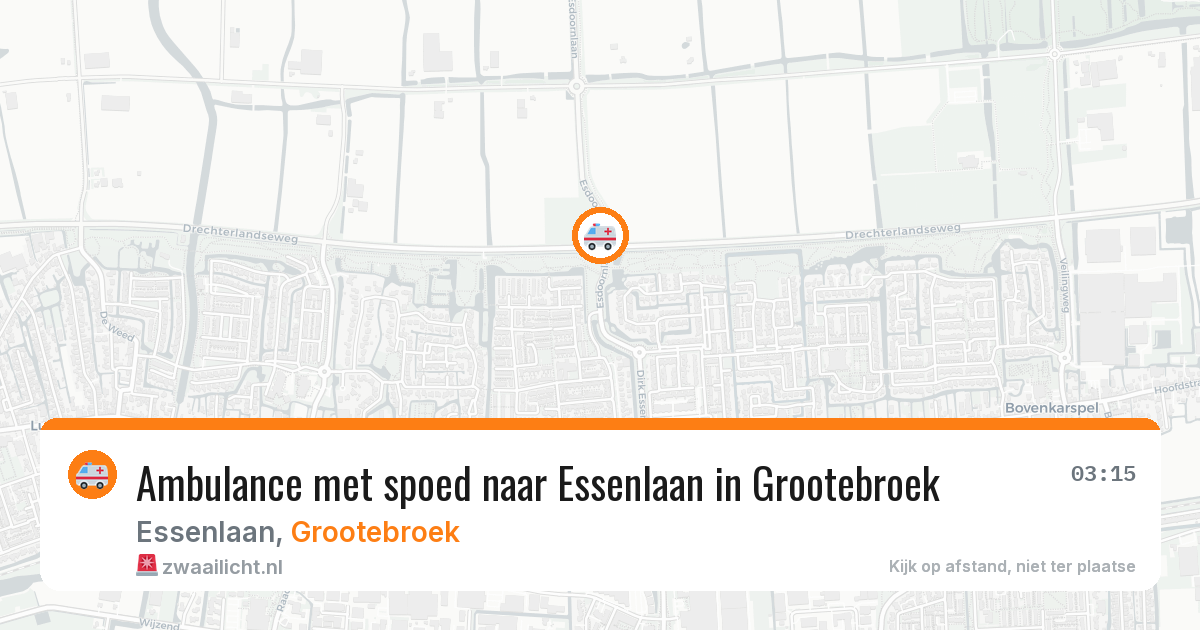 Ambulance met spoed naar Essenlaan in Grootebroek — 23 jun 2026