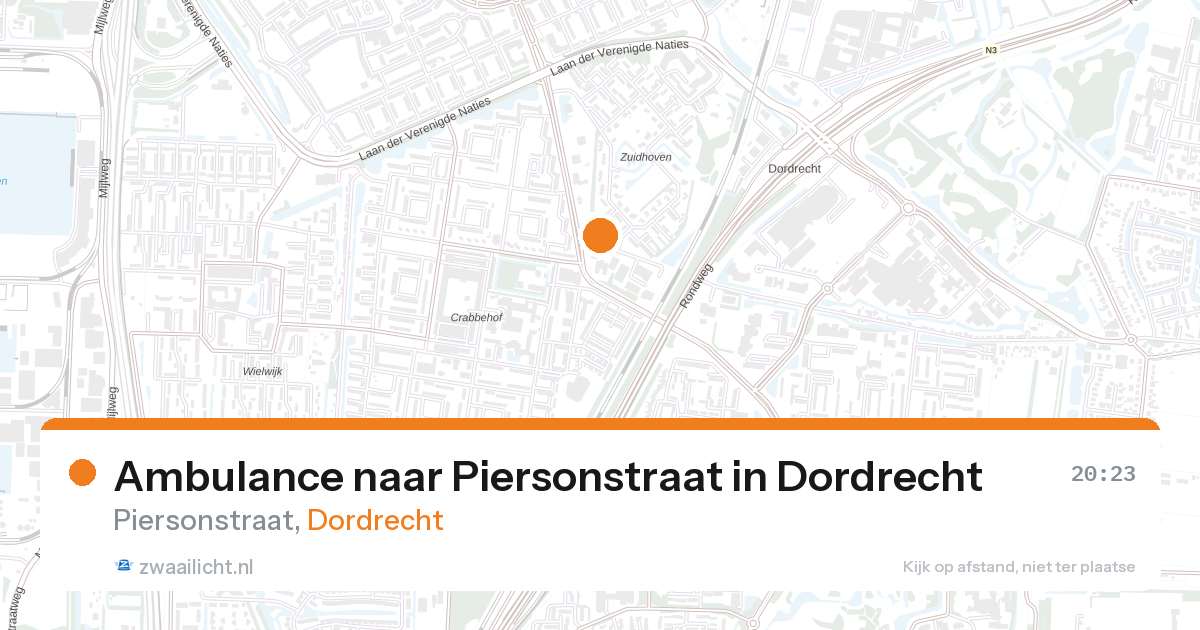 Ambulance naar Piersonstraat in Dordrecht — 27 aug 2026