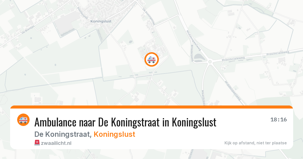 Ambulance naar De Koningstraat in Koningslust — 22 mei 2026