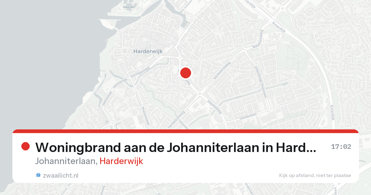 Woningbrand aan de Johanniterlaan in Harderwijk — 19 aug 2026