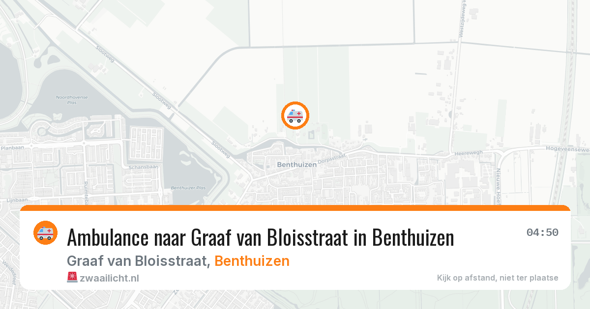 Ambulance naar Graaf van Bloisstraat in Benthuizen — 4 apr 2026