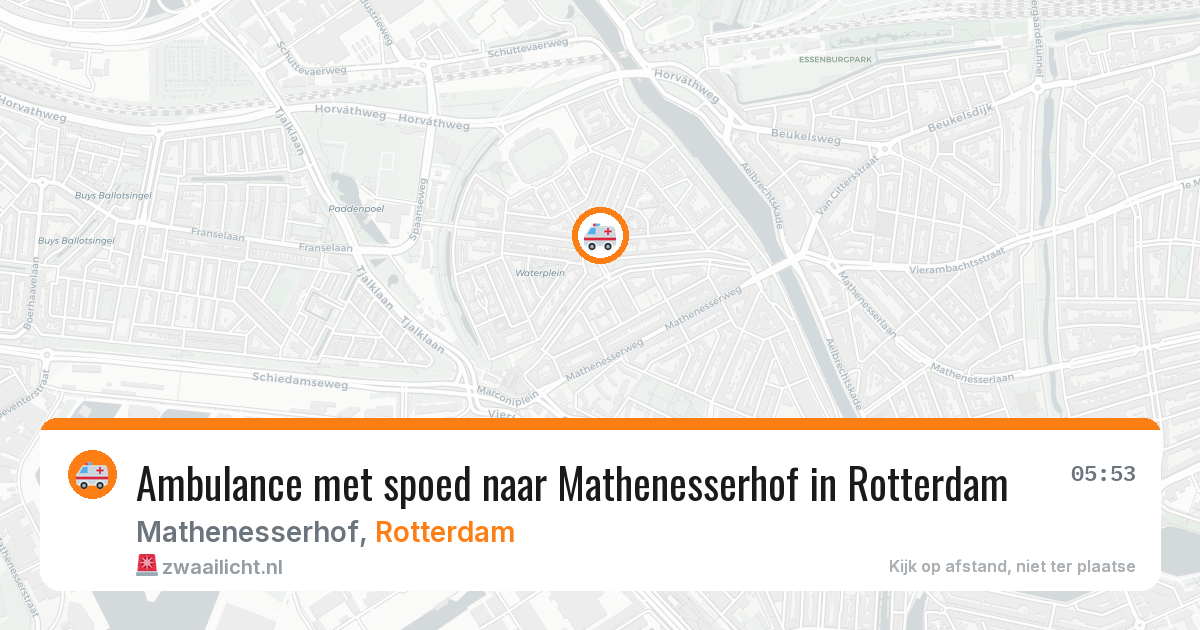 Ambulance met spoed naar Mathenesserhof in Rotterdam — 10 jun 2026