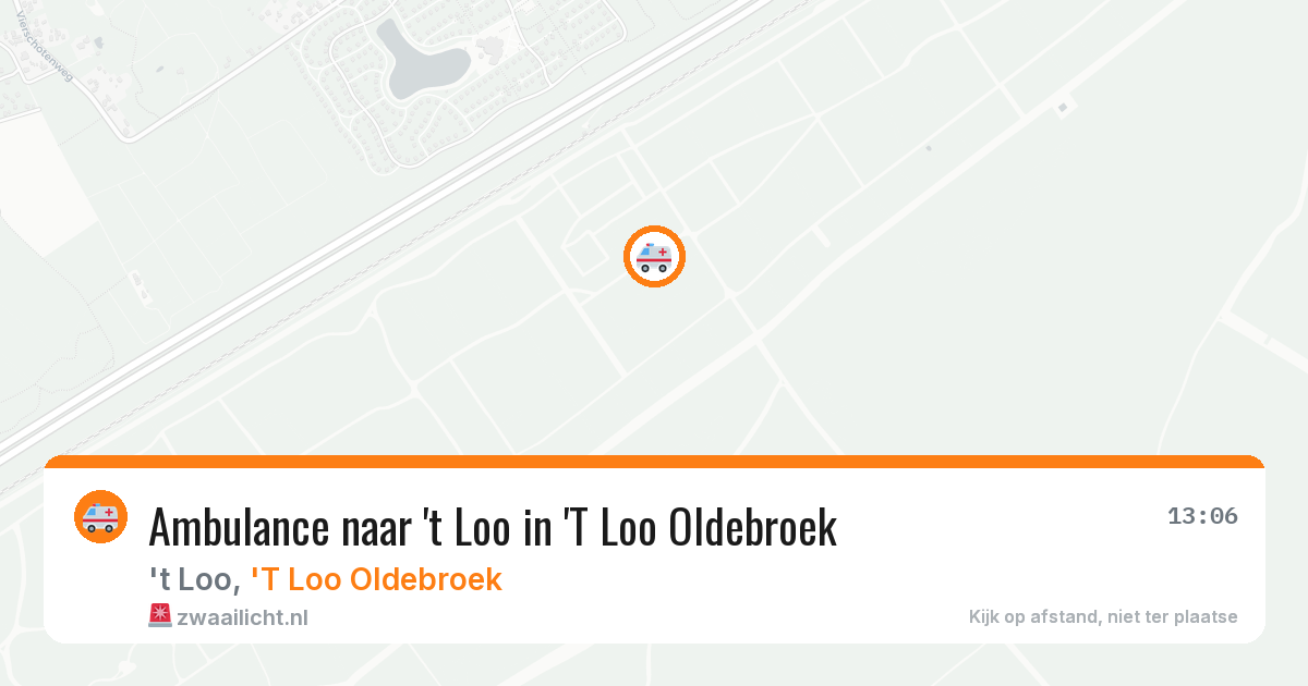 Ambulance naar 't Loo in 'T Loo Oldebroek — 13 aug 2026