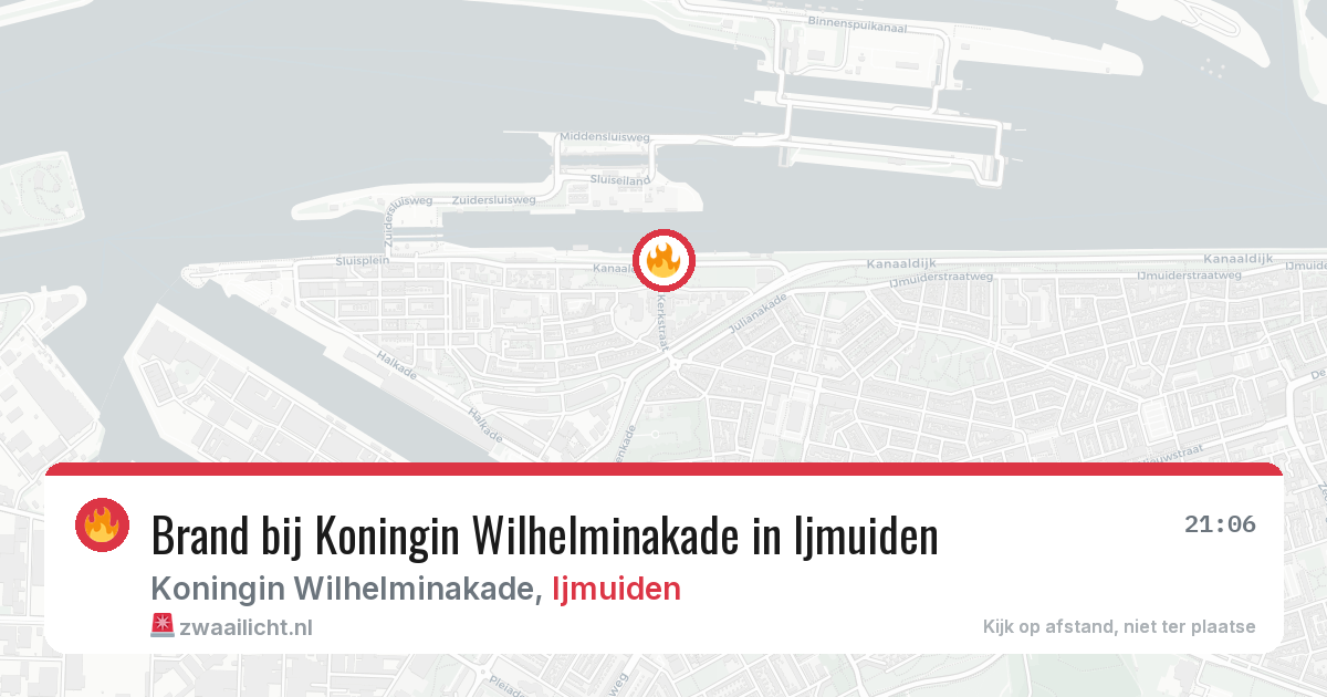Brand bij Koningin Wilhelminakade in Ijmuiden — 16 mrt 2026