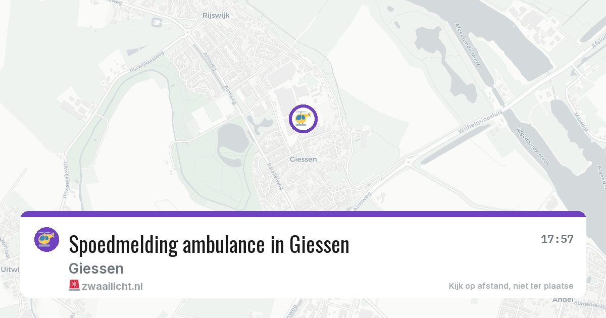Spoedmelding ambulance in Giessen — 21 jun 2026