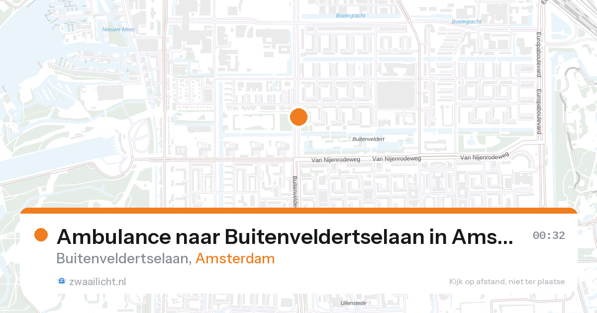 Ambulance naar Buitenveldertselaan in Amsterdam — 26 aug 2026