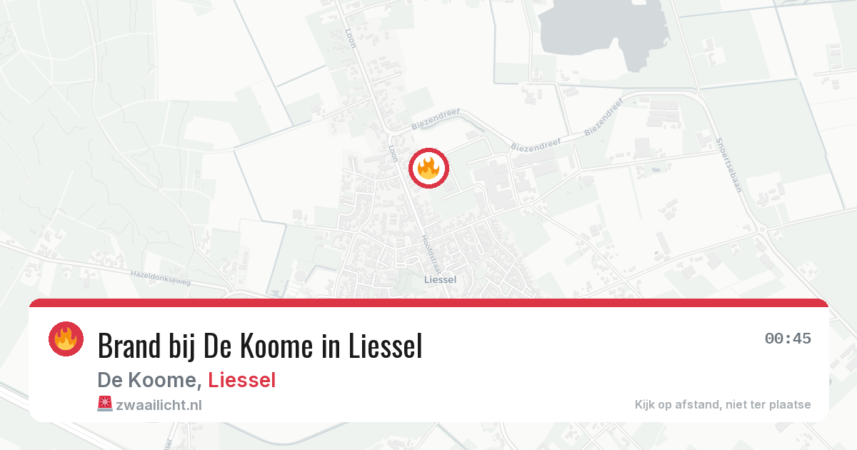 Brand bij De Koome in Liessel — 4 aug 2026