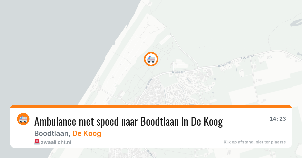 Ambulance met spoed naar Boodtlaan in De Koog — 9 apr 2026