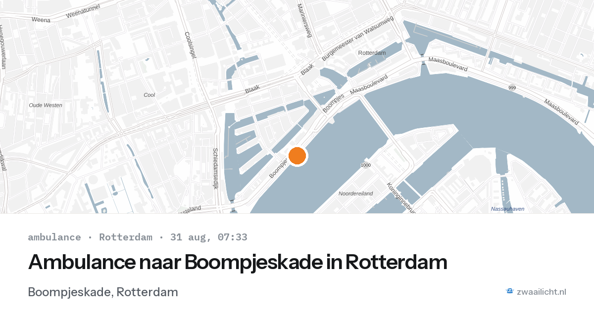 Ambulance naar Boompjeskade in Rotterdam — 31 aug 2026