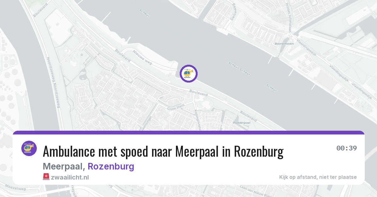 Ambulance met spoed naar Meerpaal in Rozenburg — 1 jun 2026