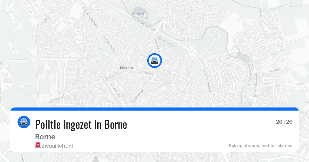 Politie ingezet in Borne — 28 mrt 2026 | 🚨 Zwaailicht.nl