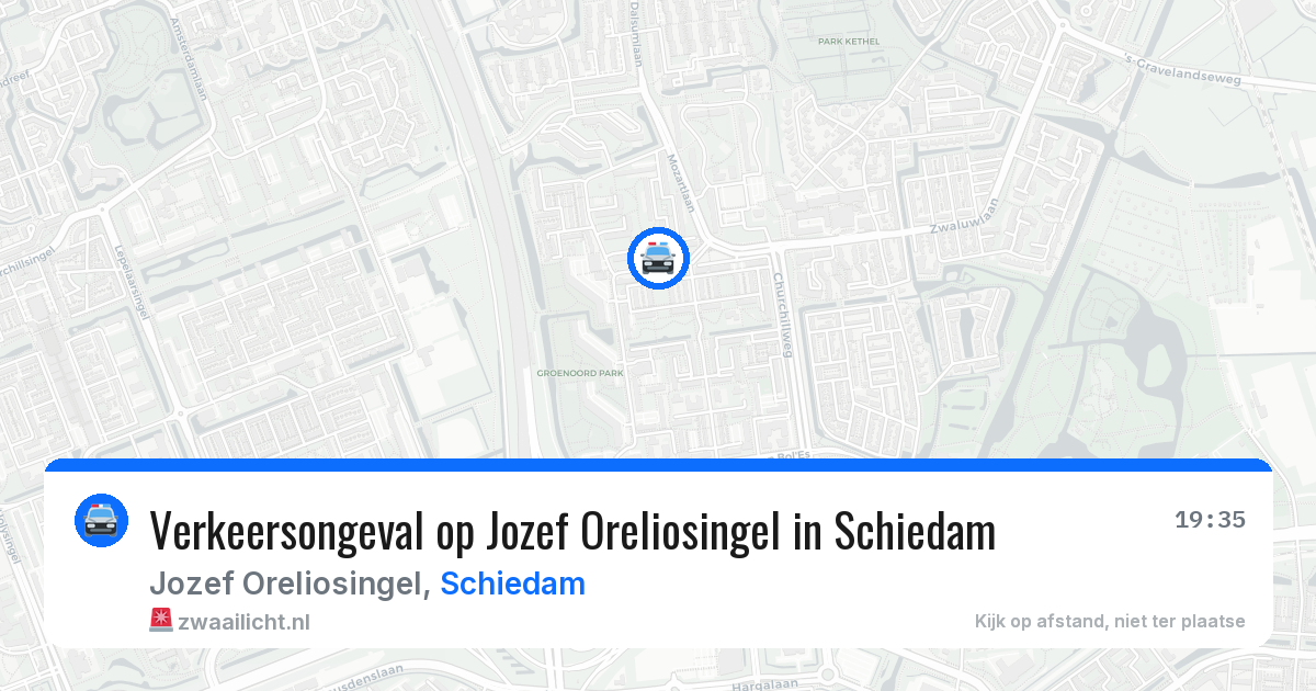 Verkeersongeval op Jozef Oreliosingel in Schiedam — 29 mei 2026