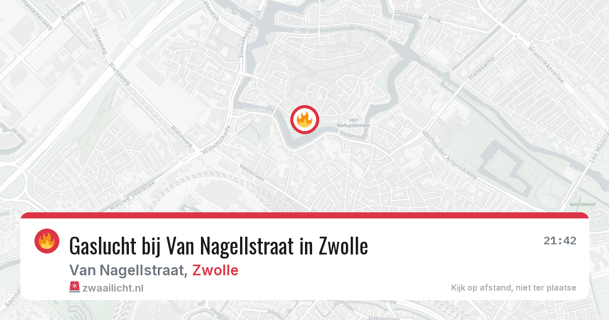 Gaslucht bij Van Nagellstraat in Zwolle — 3 apr 2026