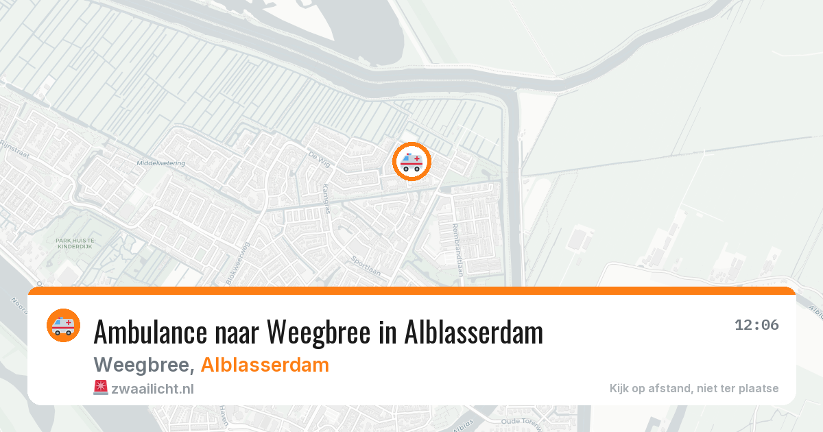 Ambulance naar Weegbree in Alblasserdam — 20 apr 2026