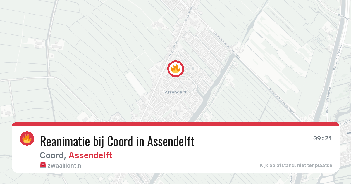 Reanimatie bij Coord in Assendelft — 30 mrt 2026
