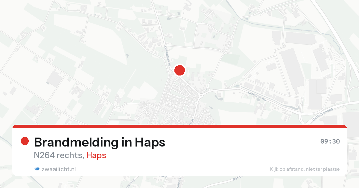 Brandmelding in Haps — 21 aug 2026