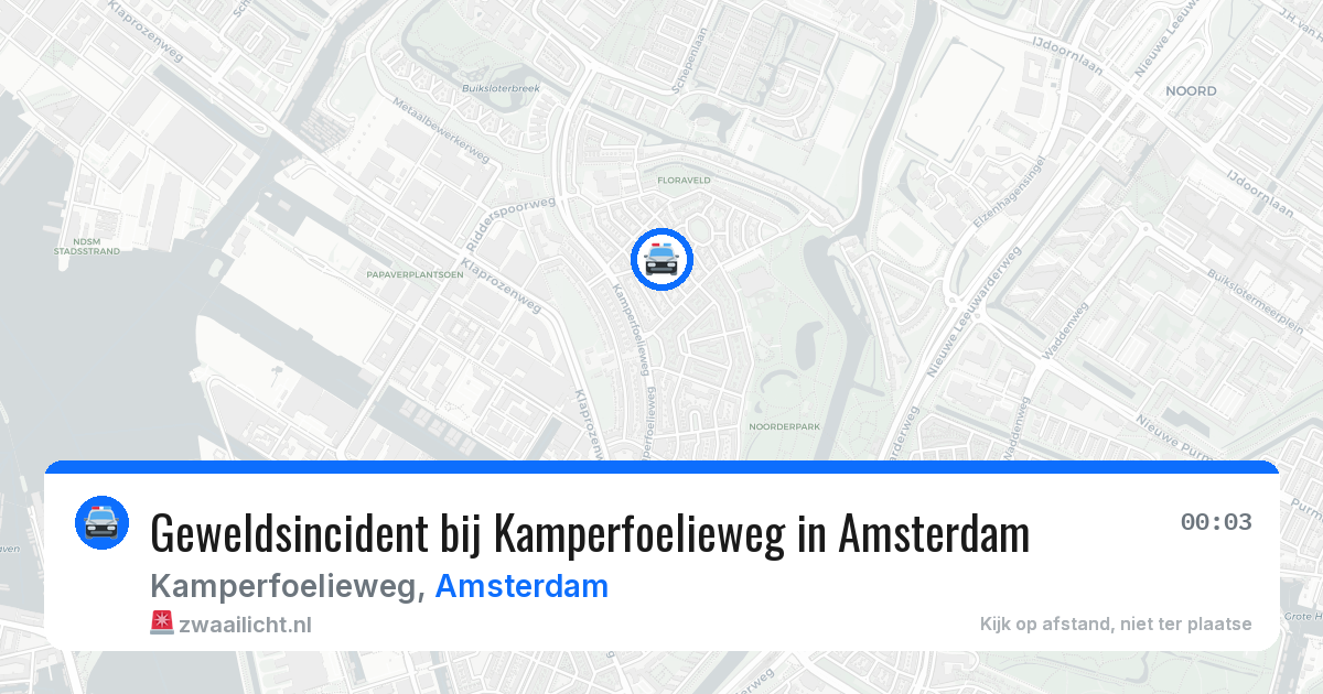Geweldsincident bij Kamperfoelieweg in Amsterdam — 5 jun 2026