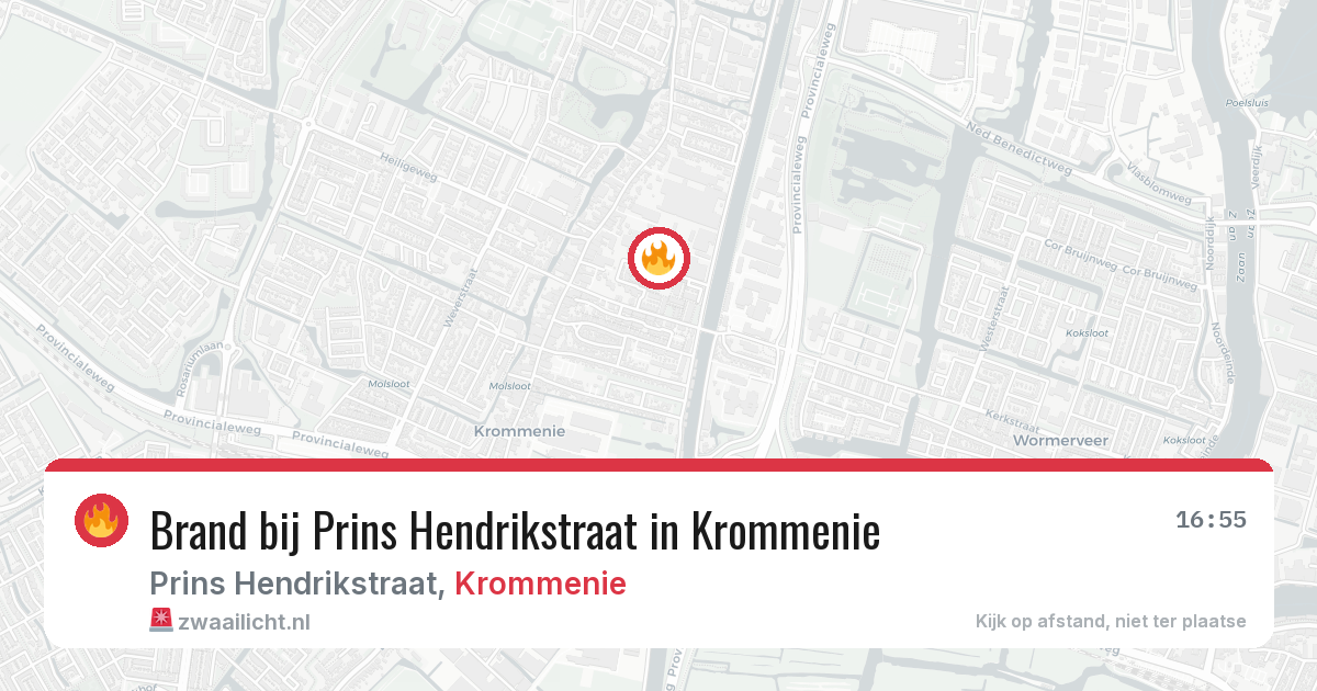 Brand bij Prins Hendrikstraat in Krommenie — 23 mrt 2026