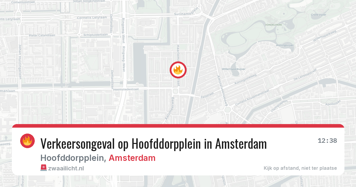 Verkeersongeval op Hoofddorpplein in Amsterdam — 9 jun 2026