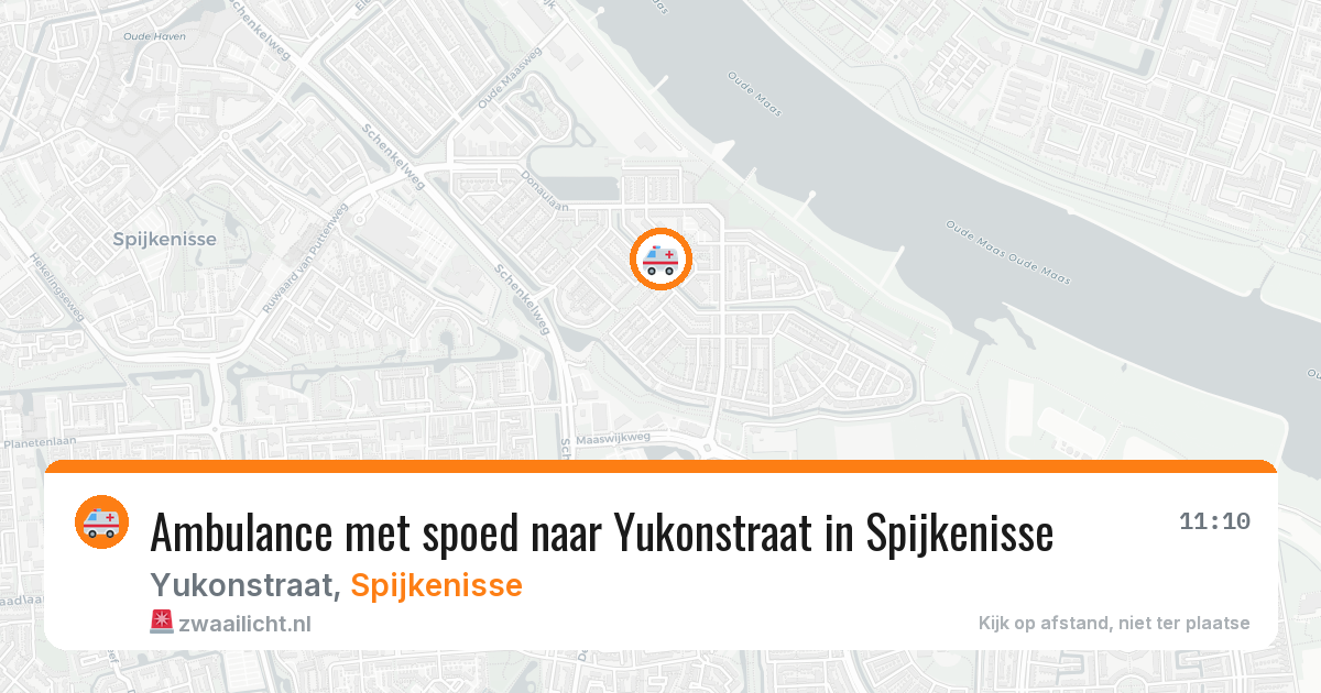 Ambulance met spoed naar Yukonstraat in Spijkenisse — 18 jun 2026